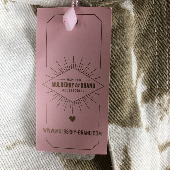 Et Clet Jeans Womens Large Tan White Denim Tie Dye High Rise Wide Leg Casual New - Picture 10 of 16